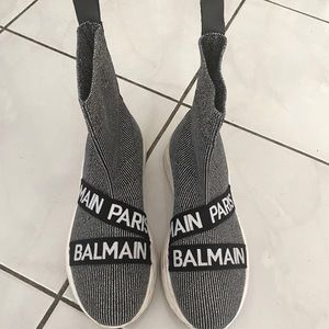 Balmain sparkly running shoes. Authentic and excellent condition. Barely worn.